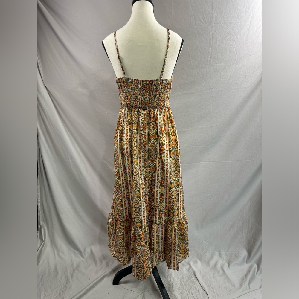 Boho Graphic Print Ruffle Hem Cami Dress - Picture 8 of 8